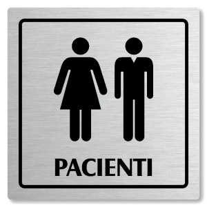 WC pacienti, 148x148mm, stříbrná, Arizona